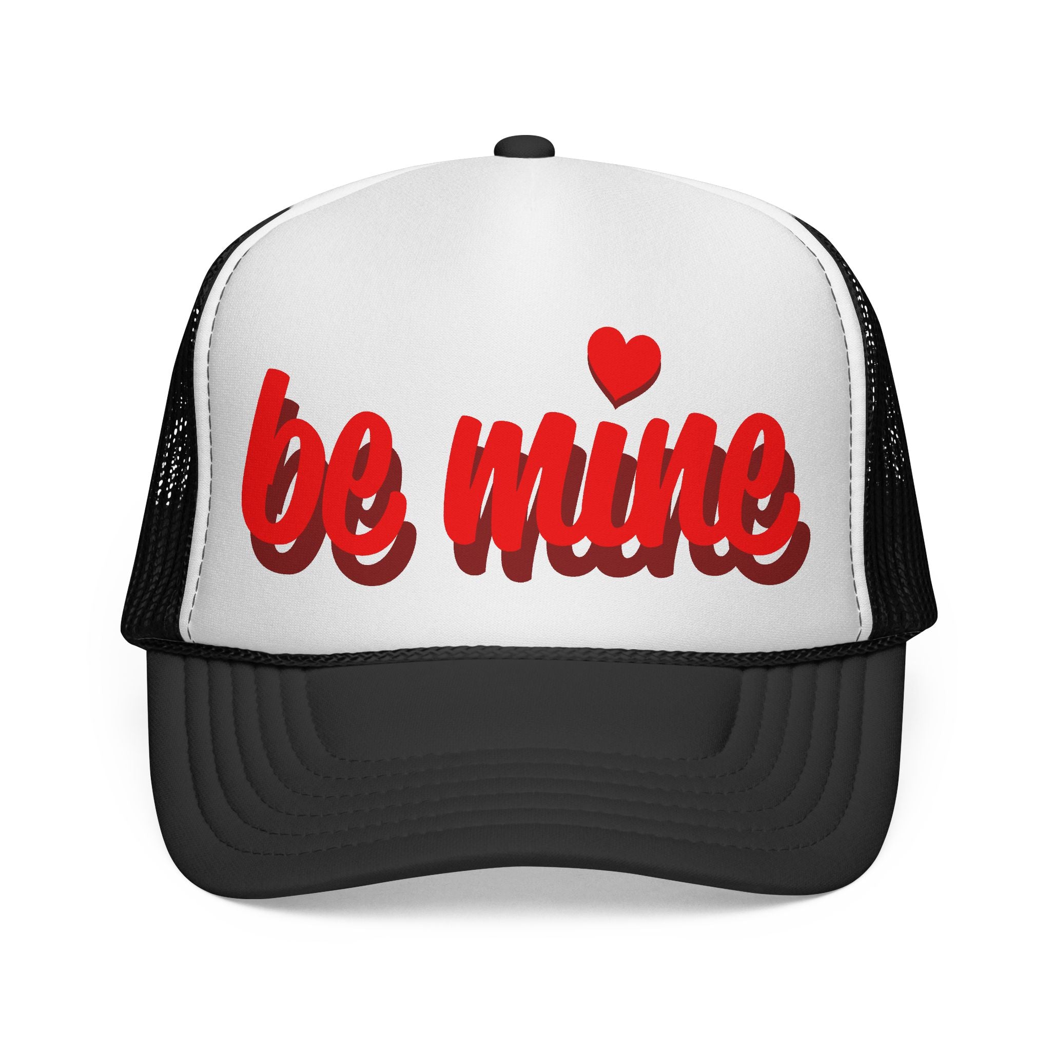 Be Mine Trucker Hat – Valentine’s Day Red Script Cap