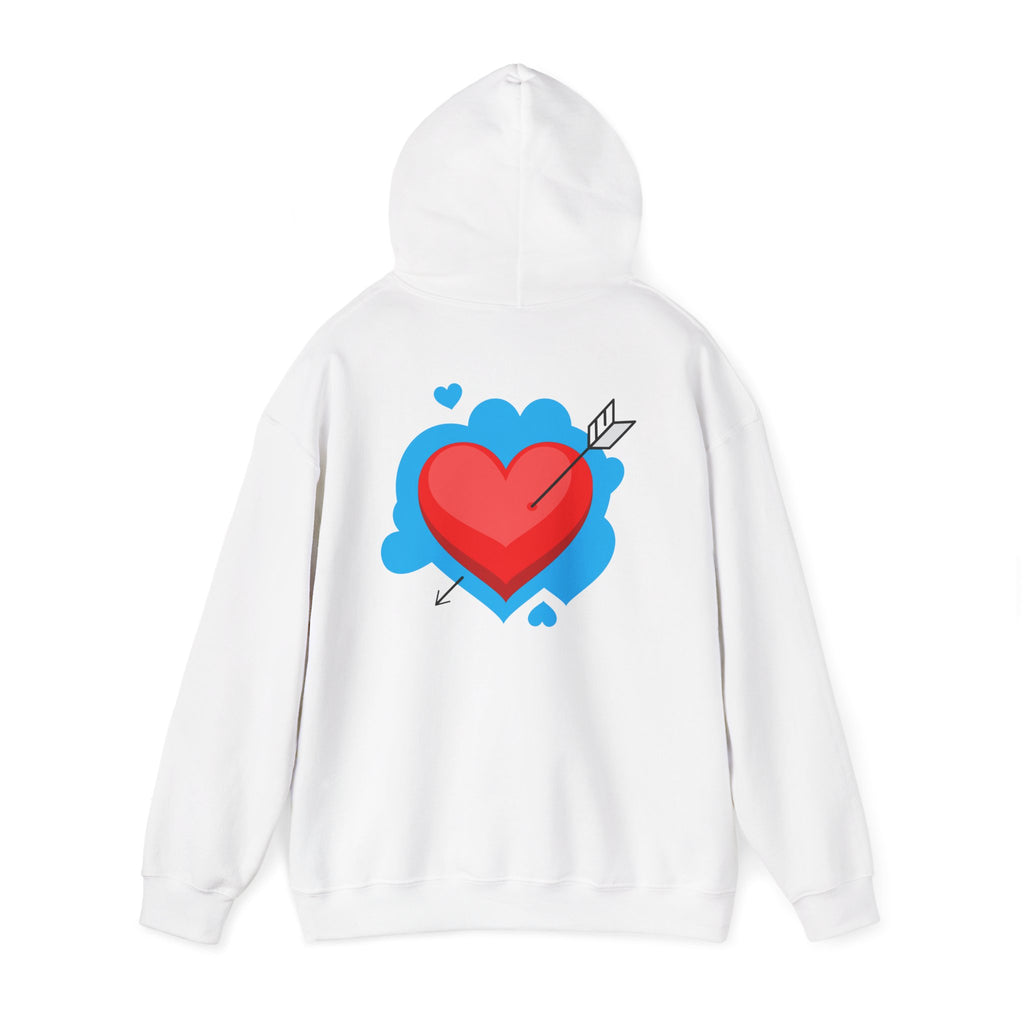 Patriotic Love Hoodie – USA Flag 'LOVE' Front with Arrow-Pierced Heart Back